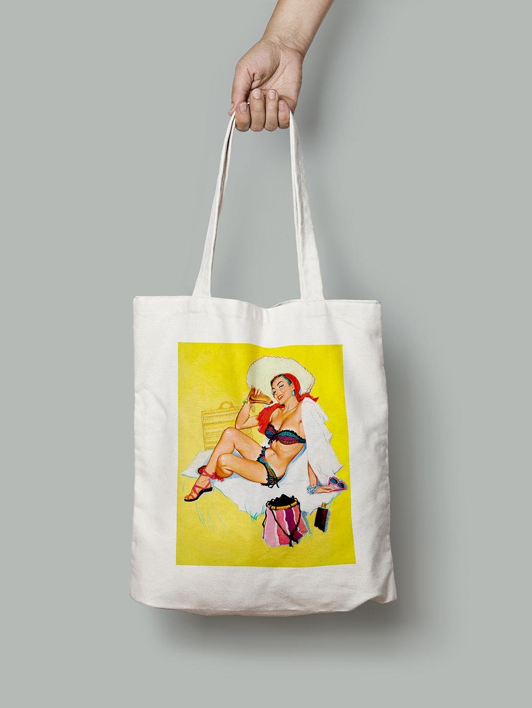 Эко-сумка Дама на пикнике шопер (pin_up010033_Bag)