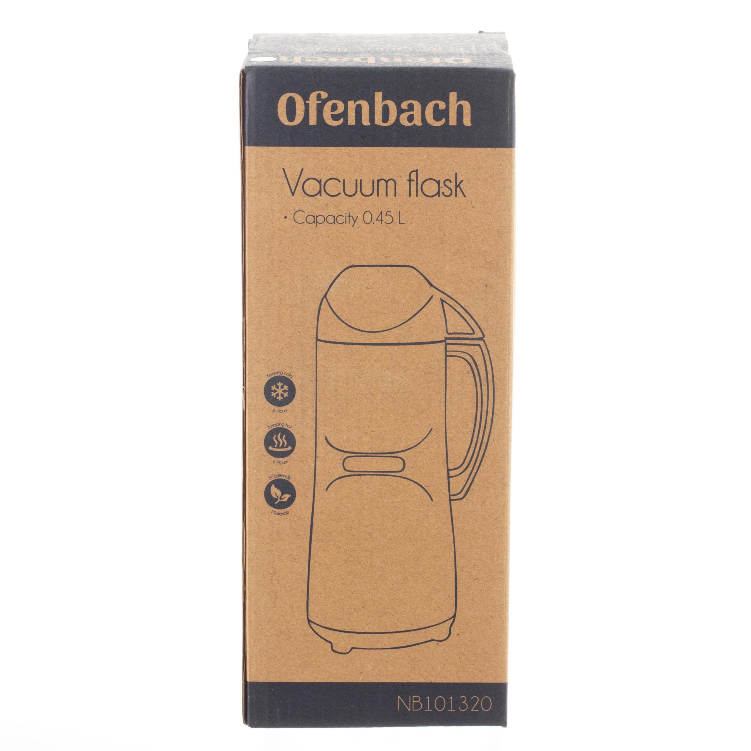 Термос со стеклянной колбой и ручкой Ofenbach KM-101320 из пластика 450 мл Розовый (150-84-101320.2) - фото 8