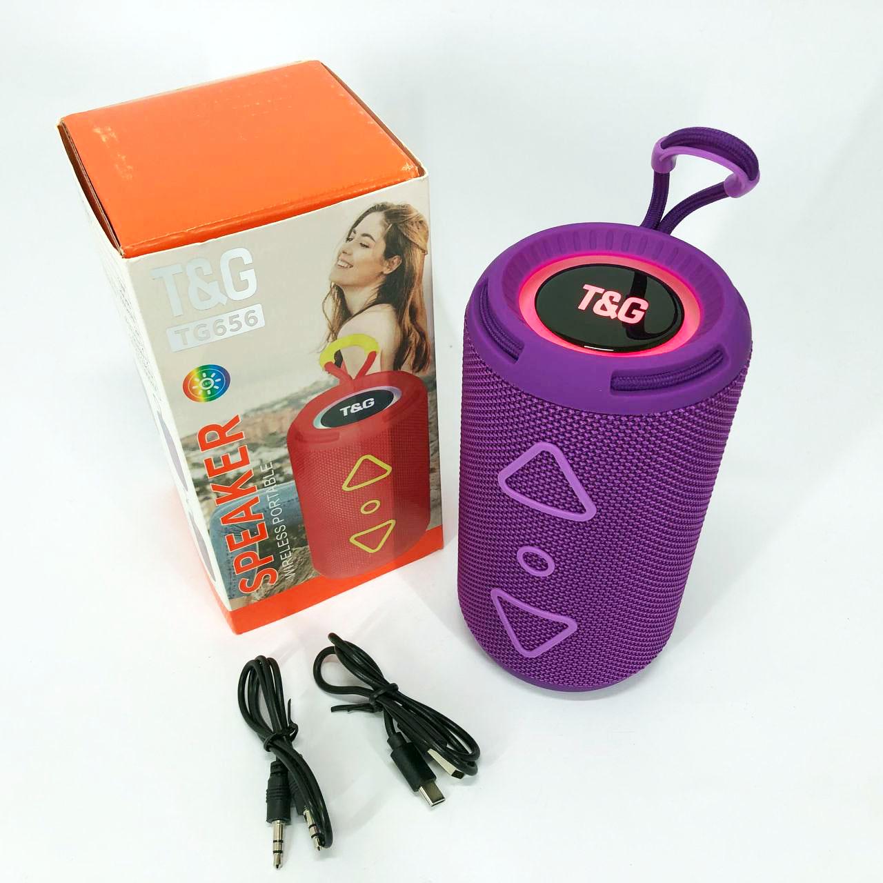 Колонка Bluetooth портативна TG656 FM-радіо Фіолетовий - фото 7
