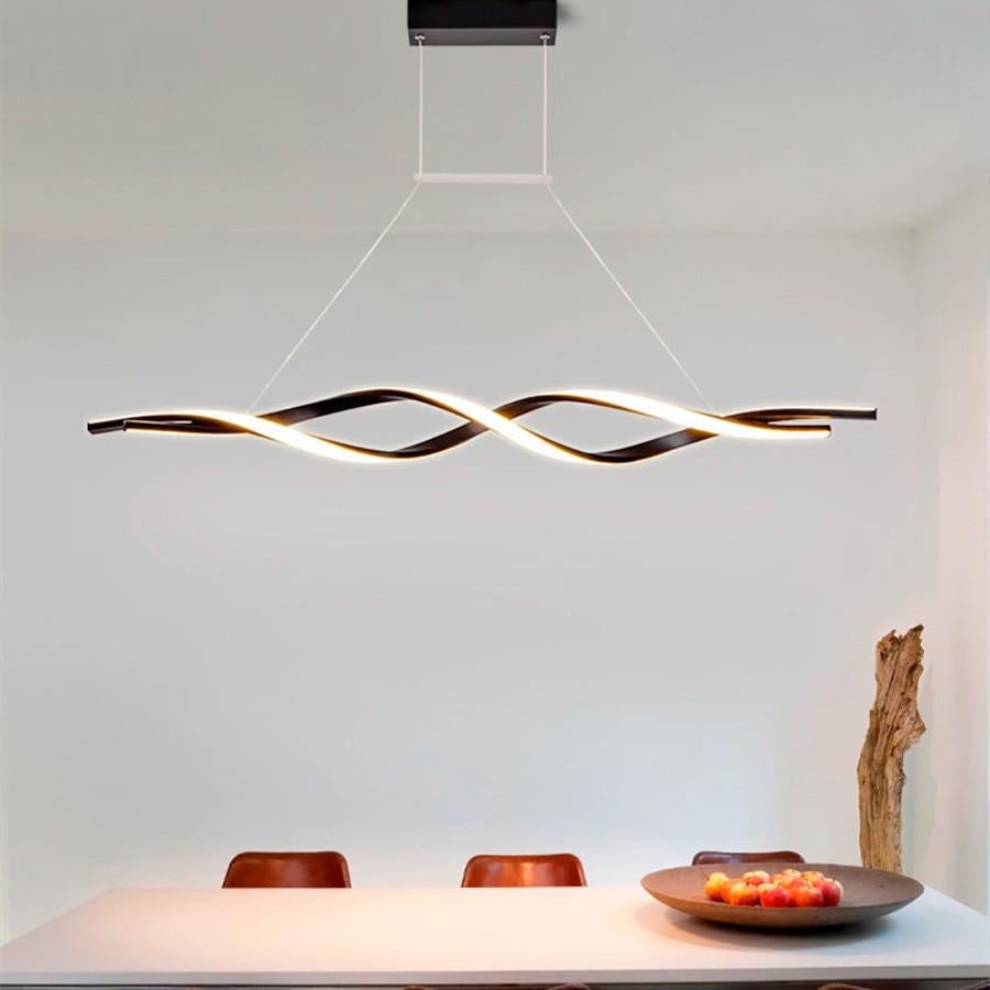 Світильник лінійний підвісний LED SCREW 100 см (h 20L BK) - фото 1