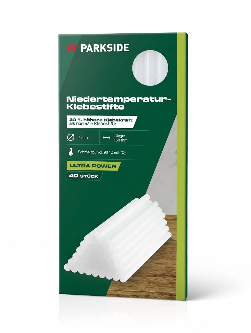 Стержні клейові Parkside Ultra Power низькотемпературні 7×150 мм 40 шт. Прозорий (500185)