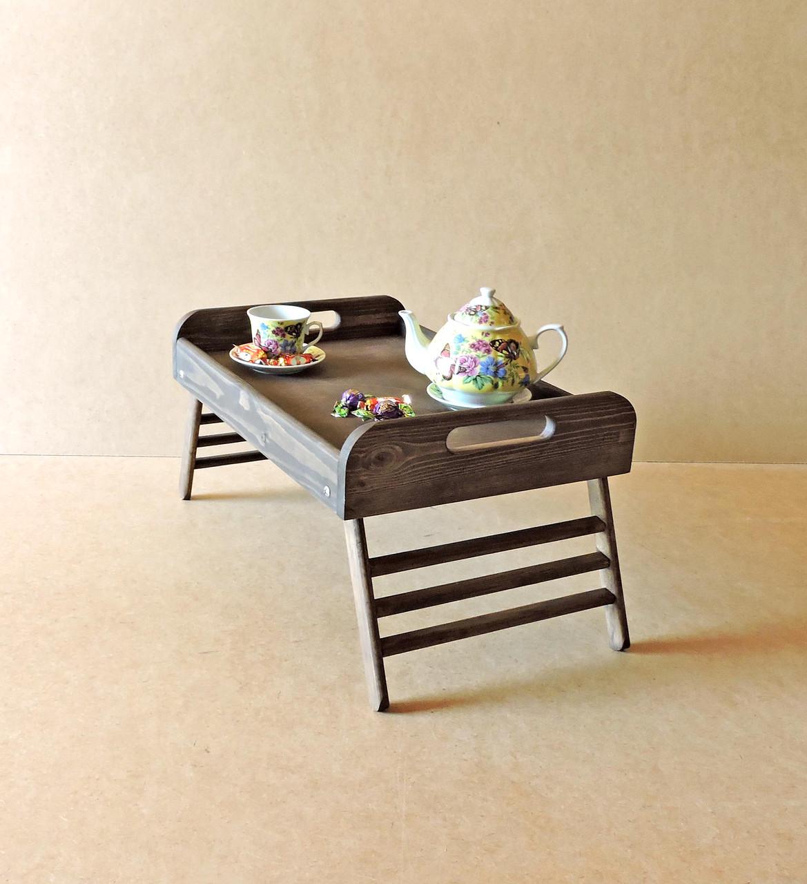 Столик-поднос для завтрака из дерева Вермонт Мокко (СТП-000710)