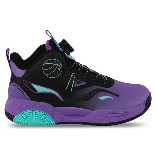 Кроссовки баскетбольные подростковые SP-Sport 5535-1 с закруточной застежкой р. 36 Черно-фиолетовый (32511168)