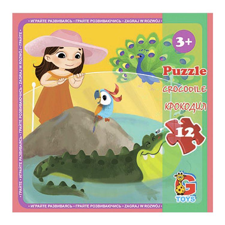 Пазл Зоопарк Крокодил 12 элементов 21х20 см Пазл Зоопарк Крокодил 12 элементов 21х20 см