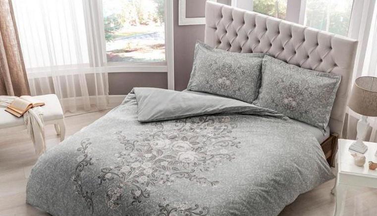 Постельное белье Tac Mariel сатин Серый