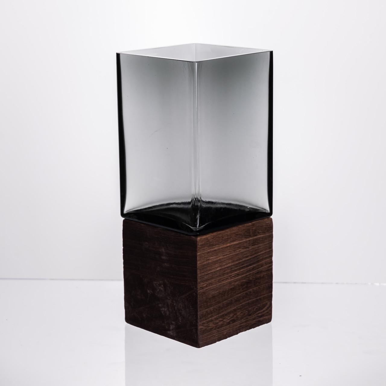 Ваза для квітів квадратная скляна 10х10х25 см 1,5 л (HP-19-160-3)