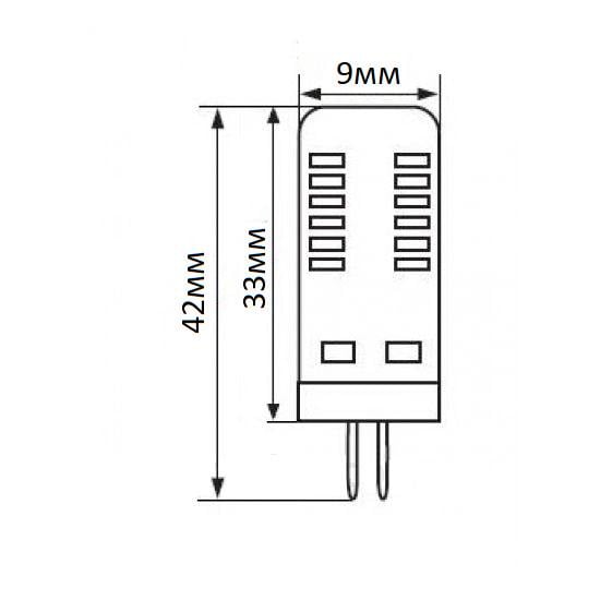 Лампа светодиодная капсульная 2,5W G4 220V 3000К (17909715) - фото 2