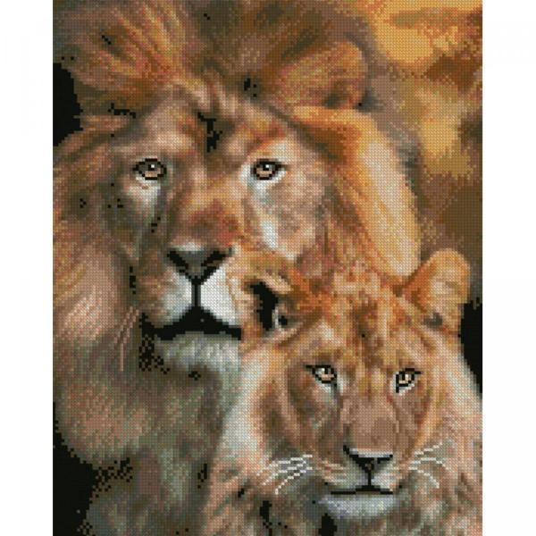 Алмазная картина Идейка Львиная семья 40х50 см (FA40014-mt)