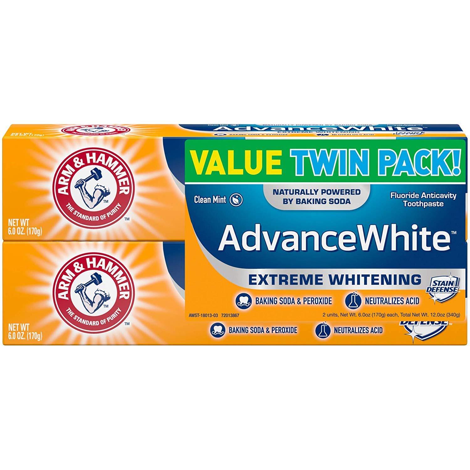 Зубна паста Arm & Hammer Advance White Anticavity Fluoride Toothpaste Clean Mint Twin Pack 6 oz 170 г - фото 2