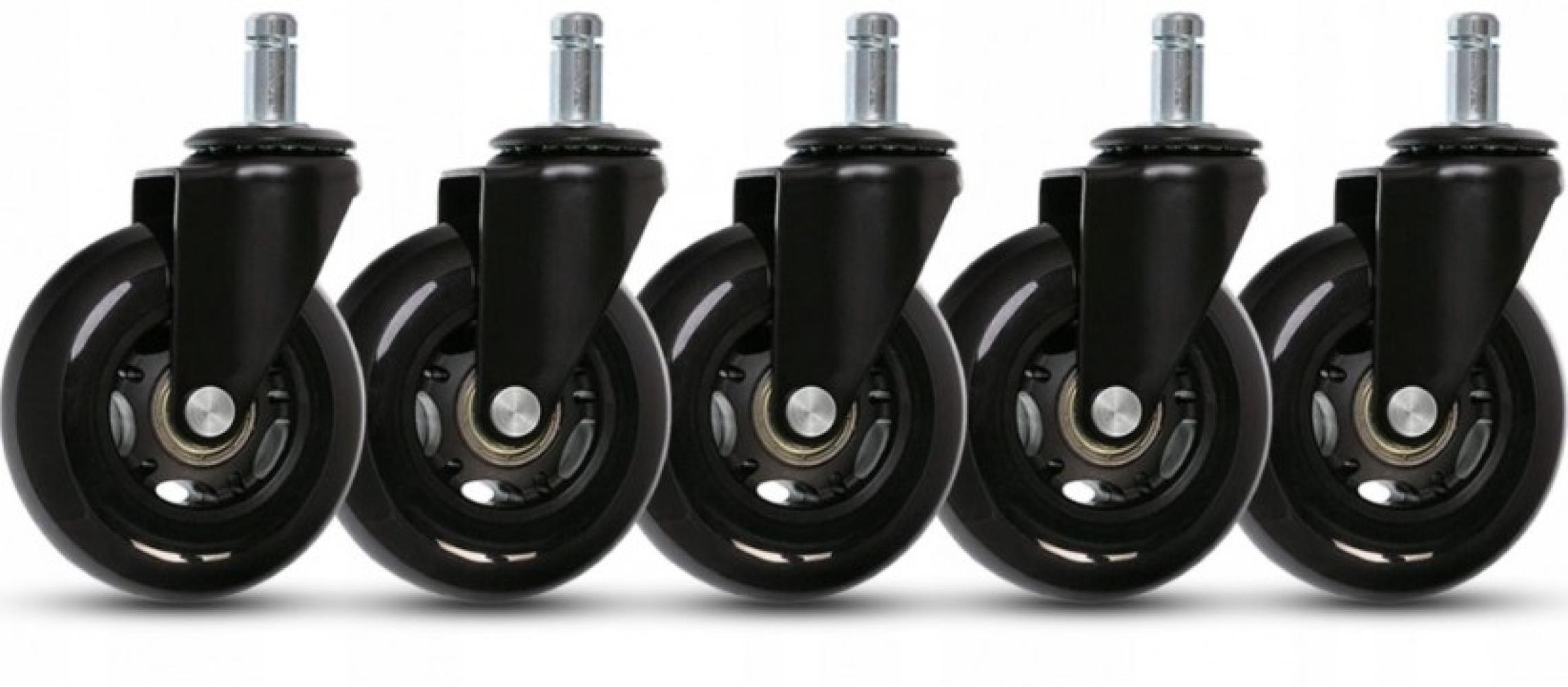 Комплект колес для офісного крісла Bonro гумові 5 шт. Чорний (147-76-42400384) Комплект колес для офісного крісла Bonro гумові 5 шт. Чорний (147-76-42400384)