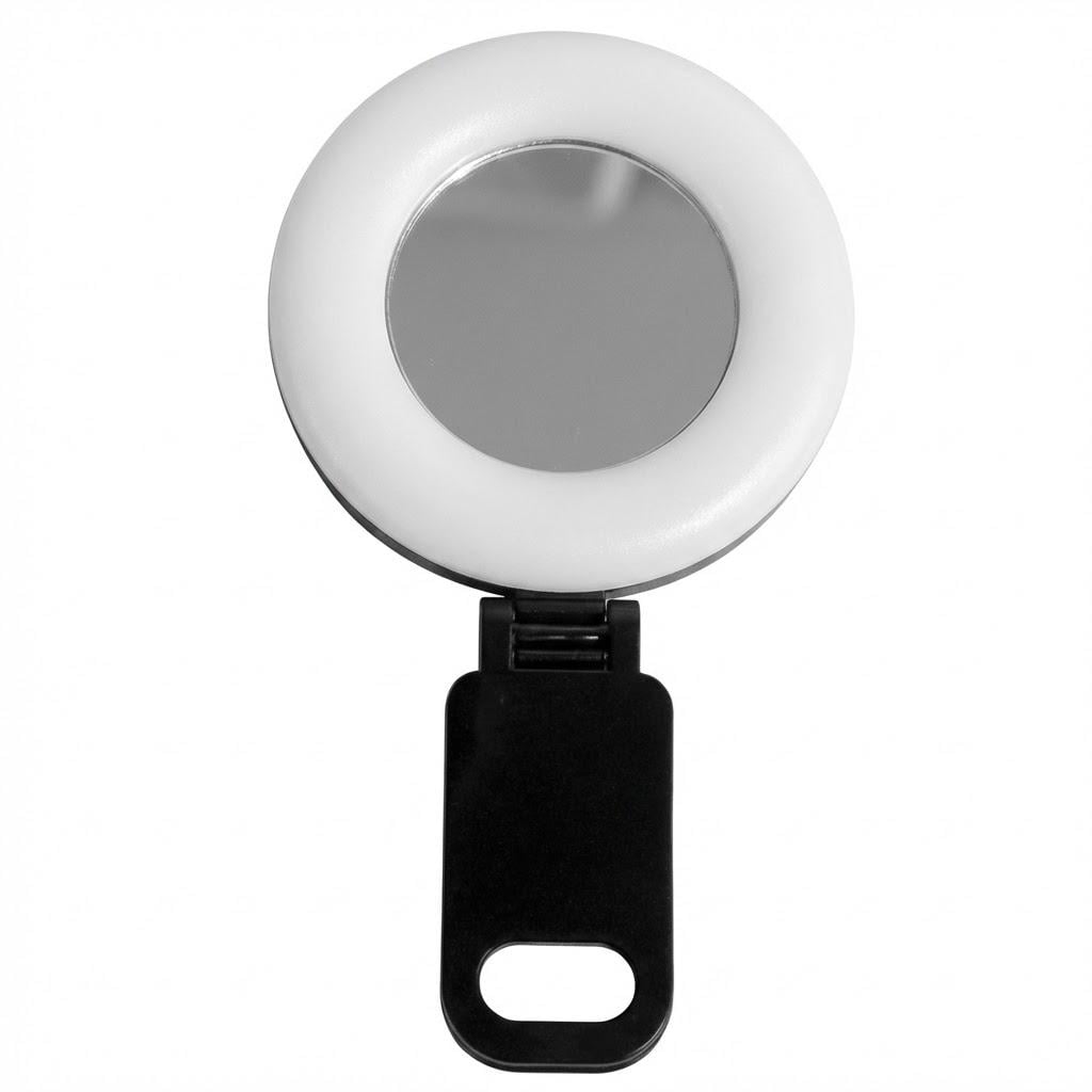 Селфи-кольцо PLOKAMA U20 Pro RGB LED-подсветка 200 mAh клипса USB-C Черный (32145400)