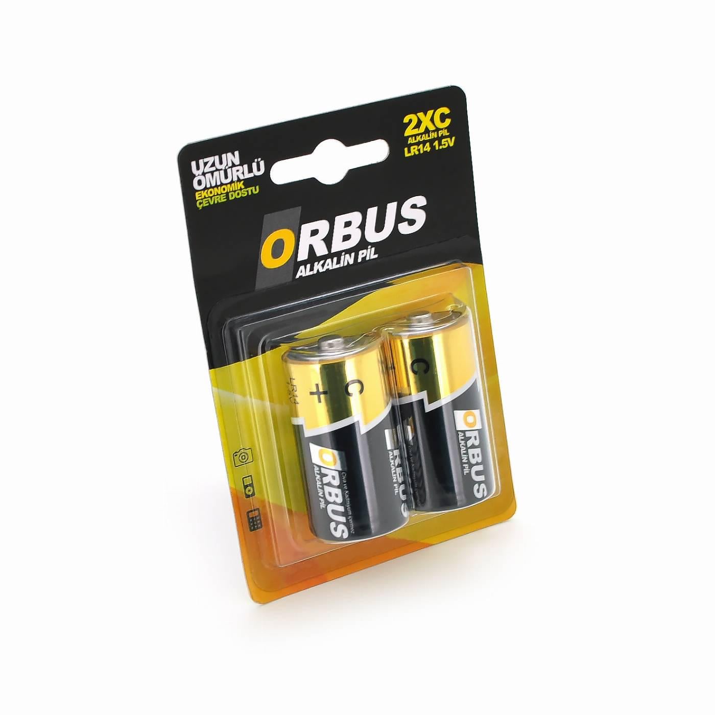 Батарейка лужна ORBUS C-R14 2 шт. (28651) Батарейка лужна ORBUS C-R14 2 шт. (28651)