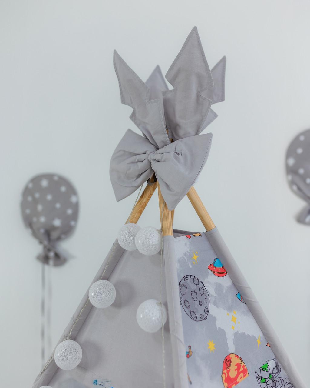 Вігвам дитячий Космос з килимком і подушками з кошиком для білизни - фото 7 Вігвам дитячий Космос з килимком і подушками з кошиком для білизни - фото 7