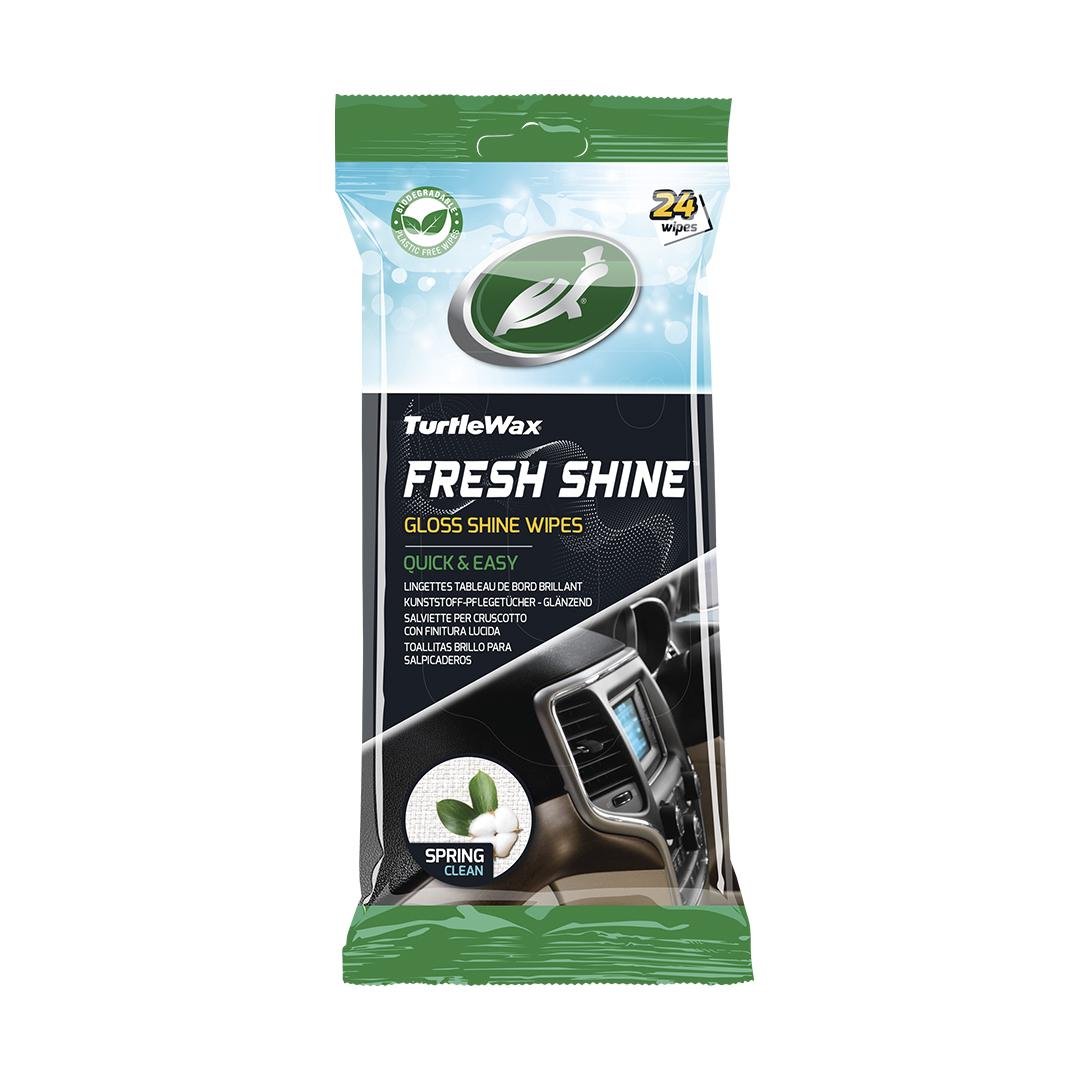 Серветки для салону TURTLE WAX FRESH SHINE Весняна свіжість глянцеві 24 шт. (54095)