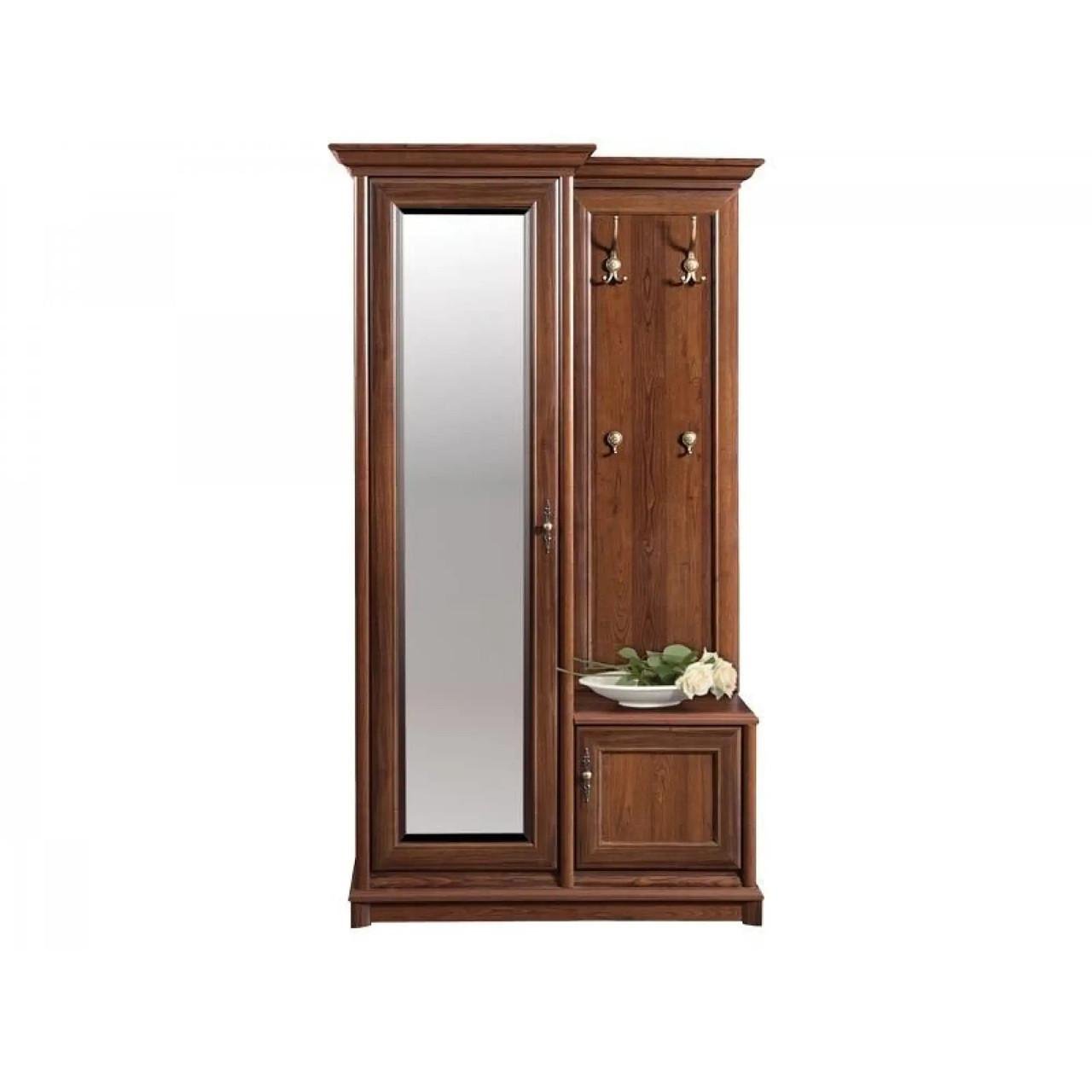 Передпокій модульний Гербор Соната 110 L з дзеркалом Каштан (GRB-1262)