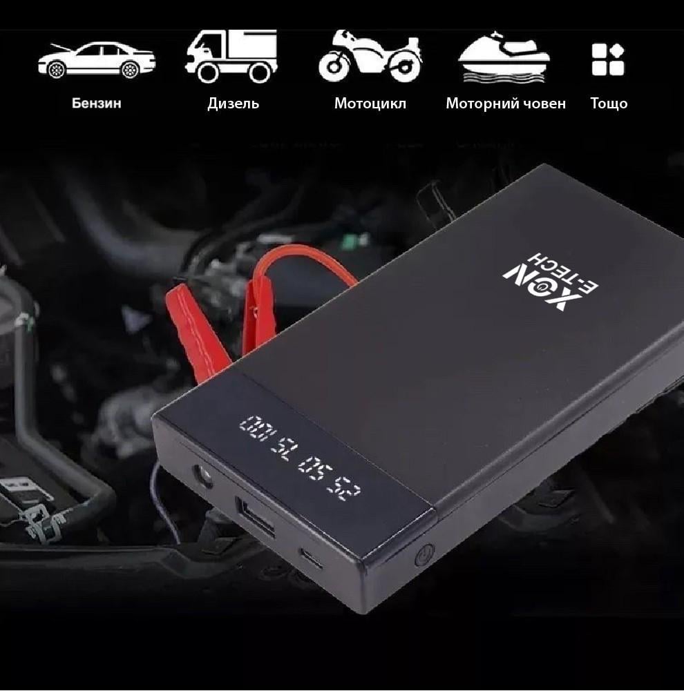 Пуско-зарядное устройство -XON PowerBank AutoCharge TC1F 10000 mAh 200A/peak 400A Black (5856) - фото 4