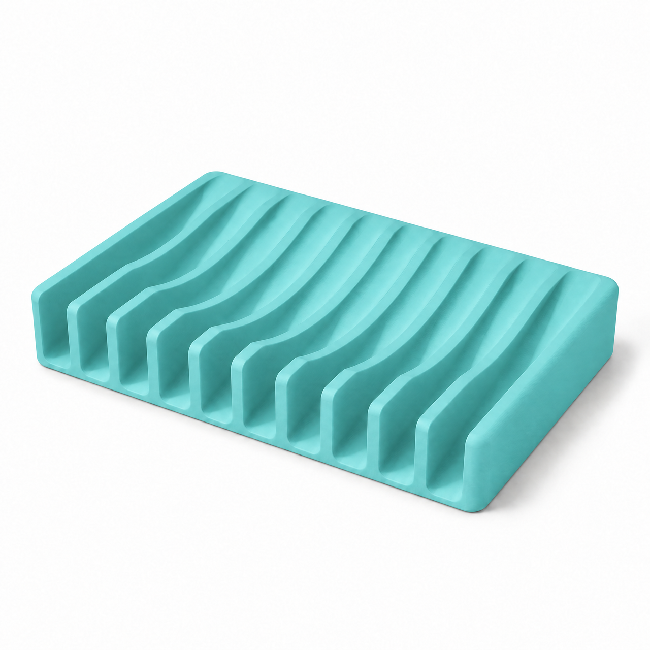 Мыльница с отводом воды 12х8 см Бирюзовый тиффани (MW-586621-TIFFANY)