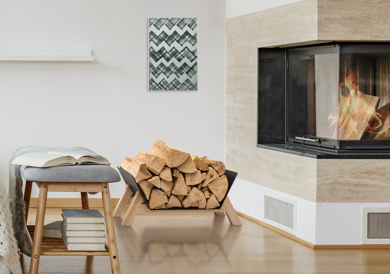 Підставка для дрів Blumfeldt Langdon Black Wood (10035768) - фото 3 Підставка для дрів Blumfeldt Langdon Black Wood (10035768) - фото 3