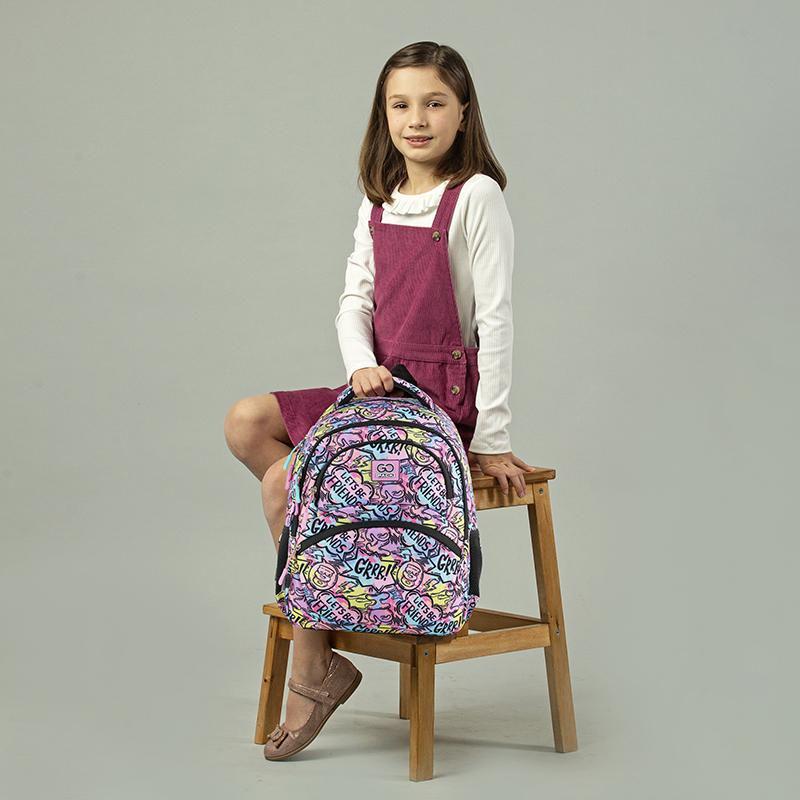 Рюкзак GoPack Education Let&s be Friends 39x29,5x12 см 17 л принт (GO24-175M-2) - фото 3