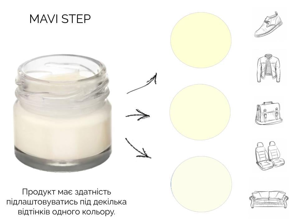 Крем для обуви и кожи Mavi Step Creme de Beaute 25 мл Бело-серый (C01/153/025) - фото 3