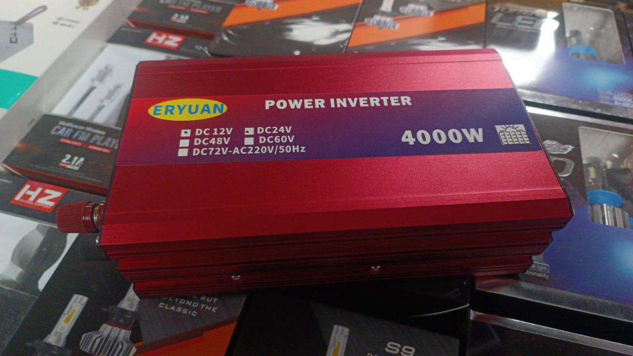 Преобразователь напряжения Eryuan 4000W DC 12V/24V в AC 220V с LCD дисплеем и USB Красный - фото 6 Преобразователь напряжения Eryuan 4000W DC 12V/24V в AC 220V с LCD дисплеем и USB Красный - фото 6