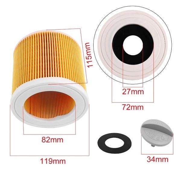 Набір фільтр та 5 мішків сумісних з пилососом Karcher WD3/MV3/SE4001/A2299/K2201 F/K2150 - фото 4 Набір фільтр та 5 мішків сумісних з пилососом Karcher WD3/MV3/SE4001/A2299/K2201 F/K2150 - фото 4