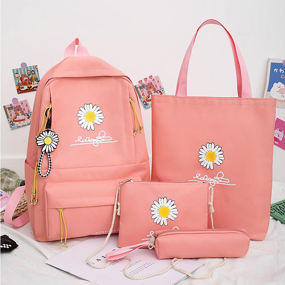 Школьный рюкзак для девочки Ромашка 4в1 5-11 класс Розовый (27667929)