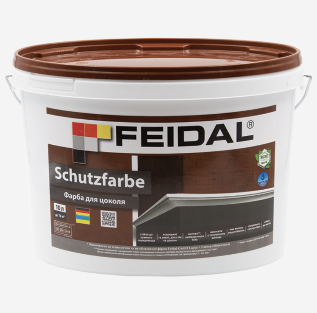 Краска для цоколя Feidal Schutzfarbe 10 л (27581773)
