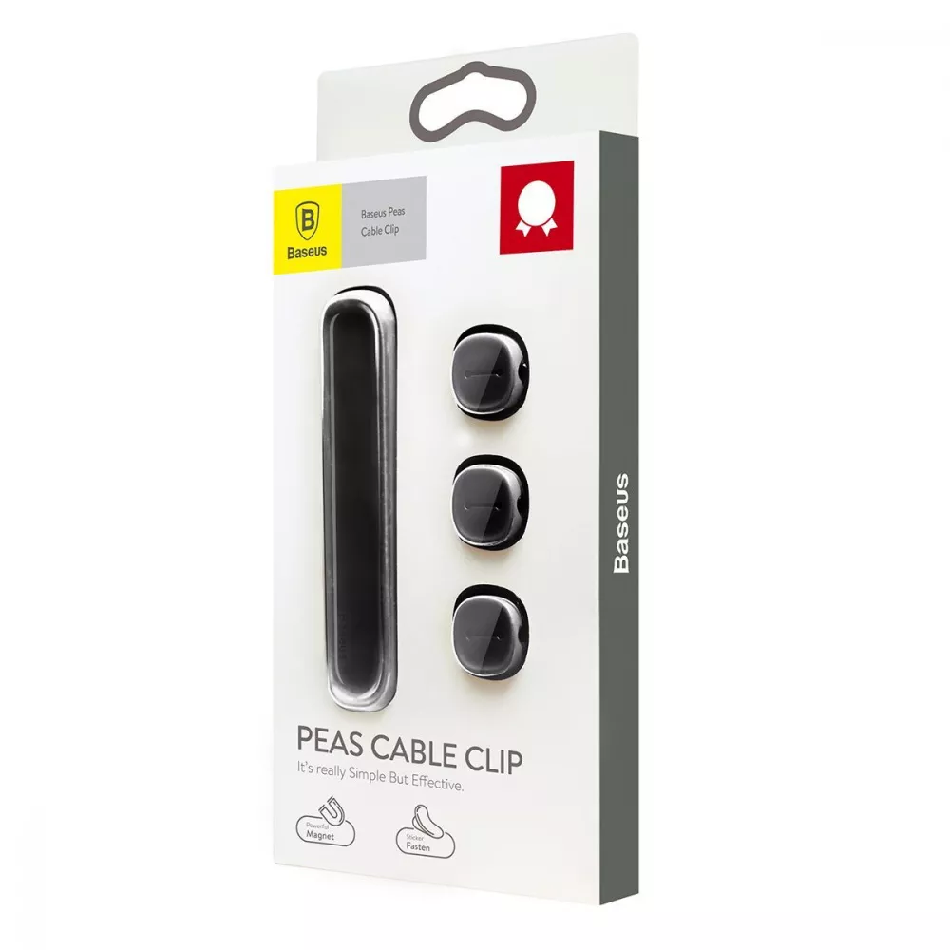 Органайзер магнитный для проводов BASEUS Peas Cable Clip Black (42551) - фото 12