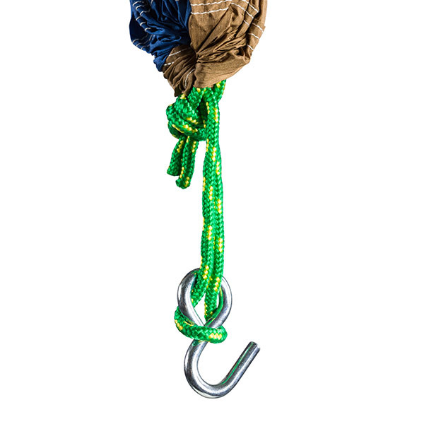 Гамак туристический подвесной Green Camp VOYAGE до 180 кг 300х200 см Синий с горчичным (GC-GK5WS) - фото 3