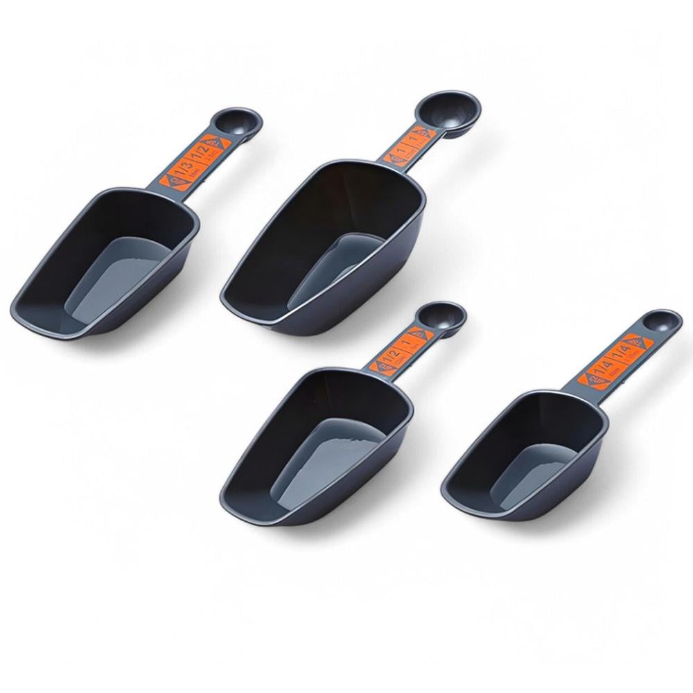 Мерные ложки пластиковые двухсторонние 4 шт. Черный