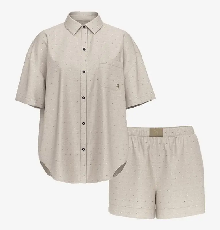 Пижама Victoria's Secret modal-cotton short pajama set XL Серый (27013455)