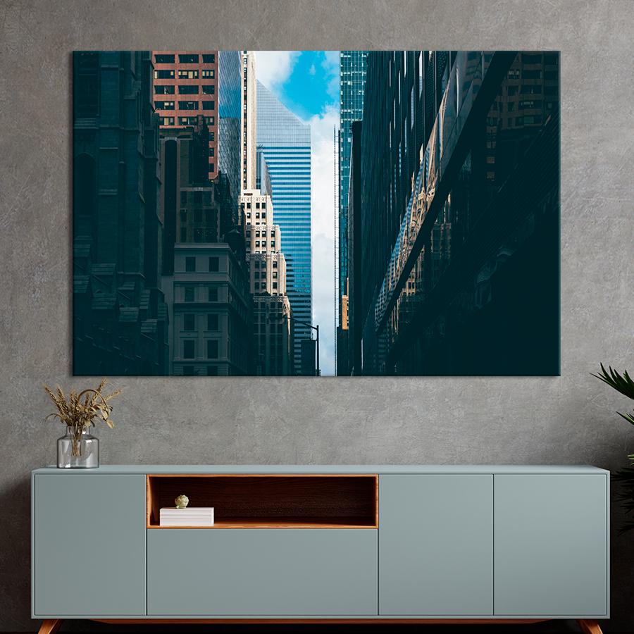 Картина город Архитектура Манхэттена 80x54 см (A721-1)
