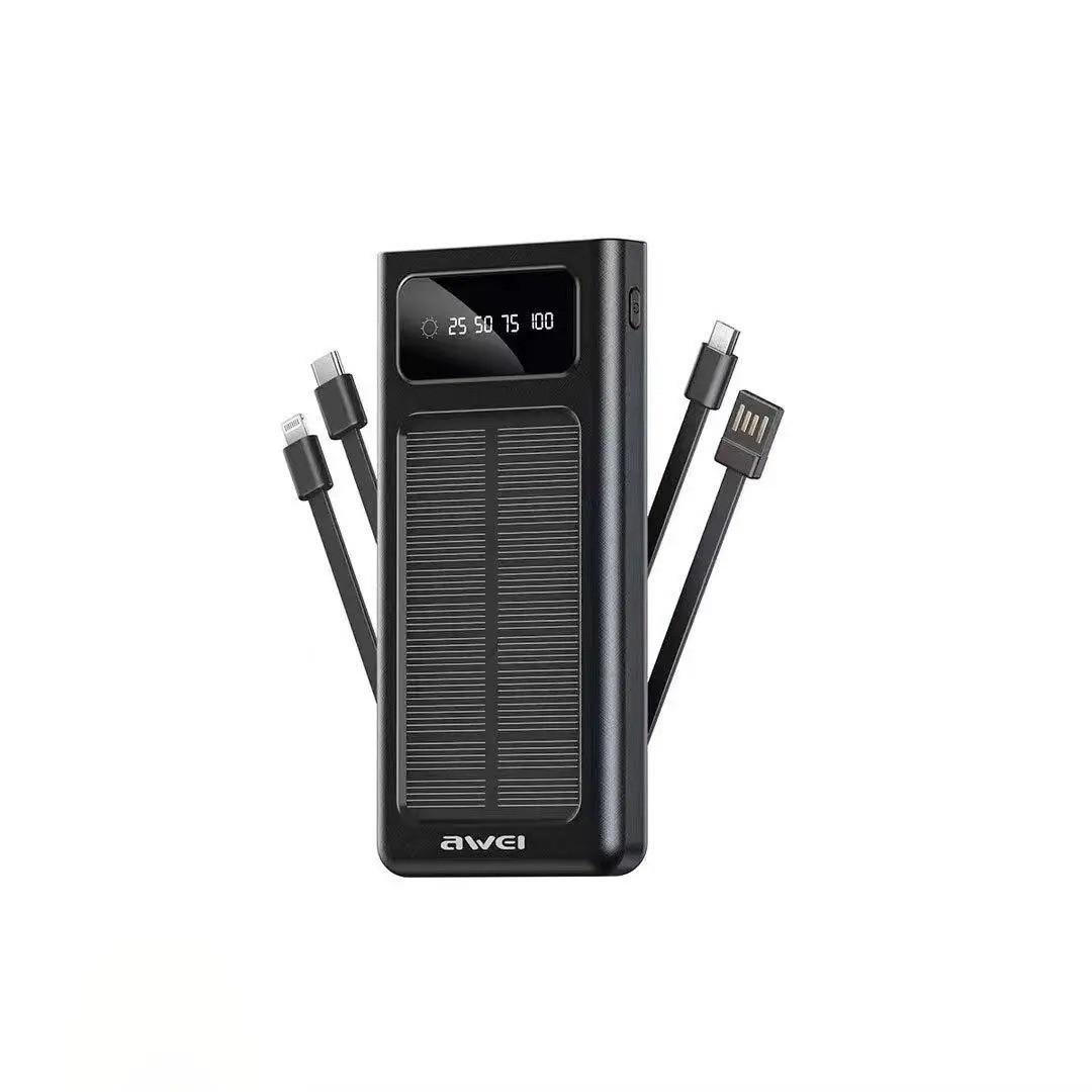 Акумулятор зовнішній Awei P129K Solar panel10000 mAh Акумулятор зовнішній Awei P129K Solar panel10000 mAh