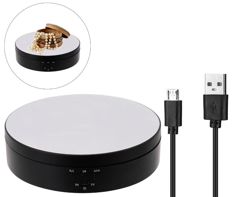 Столик поворотний демонстраційний з дзеркалом 138 мм Чорний - фото 2 Столик поворотний демонстраційний з дзеркалом 138 мм Чорний - фото 2