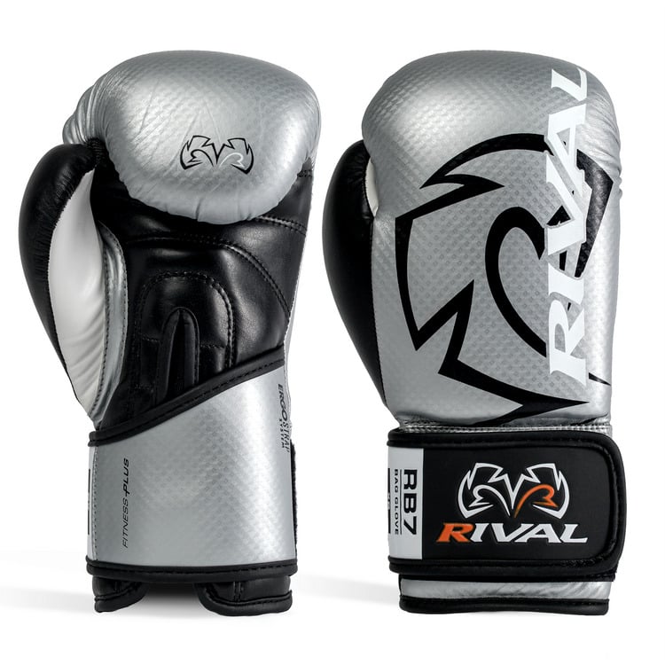 Боксерские перчатки Rival RB7 Fitness Plus Bag Gloves S р. 10 Серый/Черный (RB7-Silver/Black-S) Боксерские перчатки Rival RB7 Fitness Plus Bag Gloves S р. 10 Серый/Черный (RB7-Silver/Black-S)