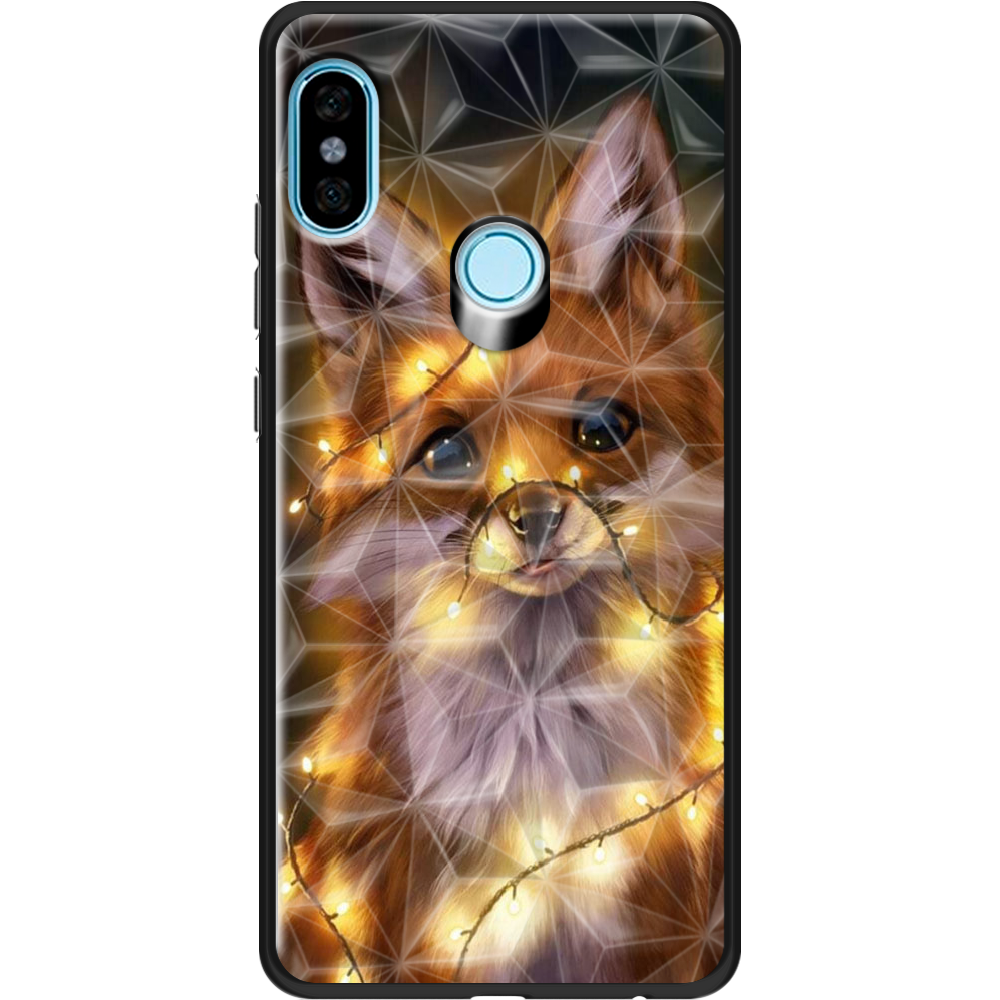 Чехол BoxFace Xiaomi Redmi Note 5 / Note 5 Pro Рождественская лиса Черный силикон с призмой (32971-up2399-37870)