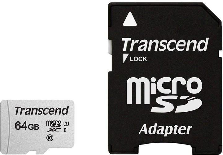 Картка пам'яті Transcend 300S Class10 UHS-I U1 microSDXC 64 Gb (TS64GUSD300S-A)