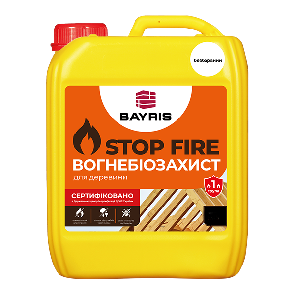 Вогнебіозахист Bayris Stop Fire 10 л Безбарвний (27809383)
