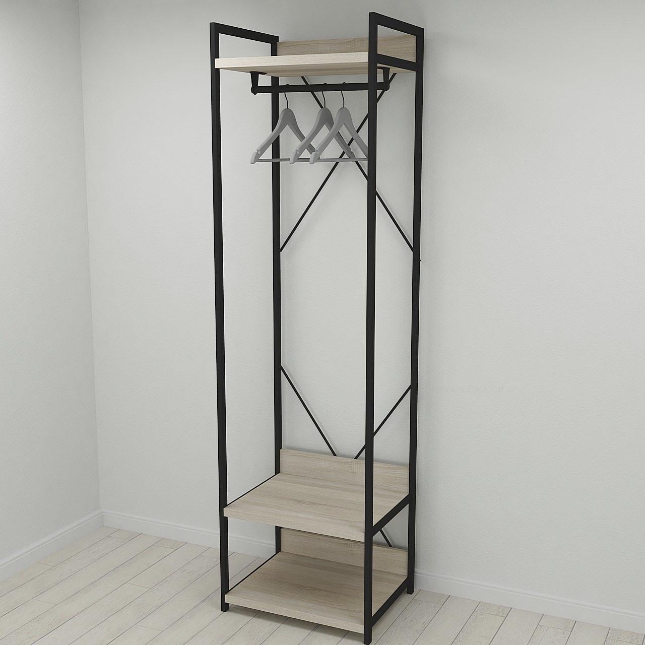 Шкаф Ferrum-décor Гардероб Уни секция 1 серии Конект ДСП 32 мм 220x60x50 см Черный металл/Дуб Сонома (FRD-104501) Шкаф Ferrum-décor Гардероб Уни секция 1 серии Конект ДСП 32 мм 220x60x50 см Черный металл/Дуб Сонома (FRD-104501)