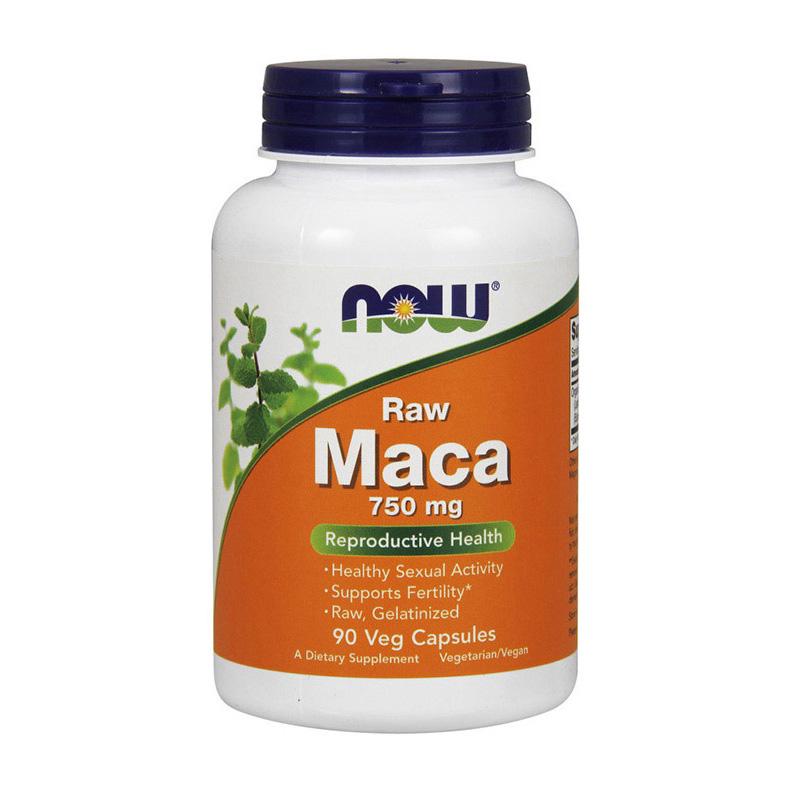Мака NOW Raw Maca 750 mg 90 capsules