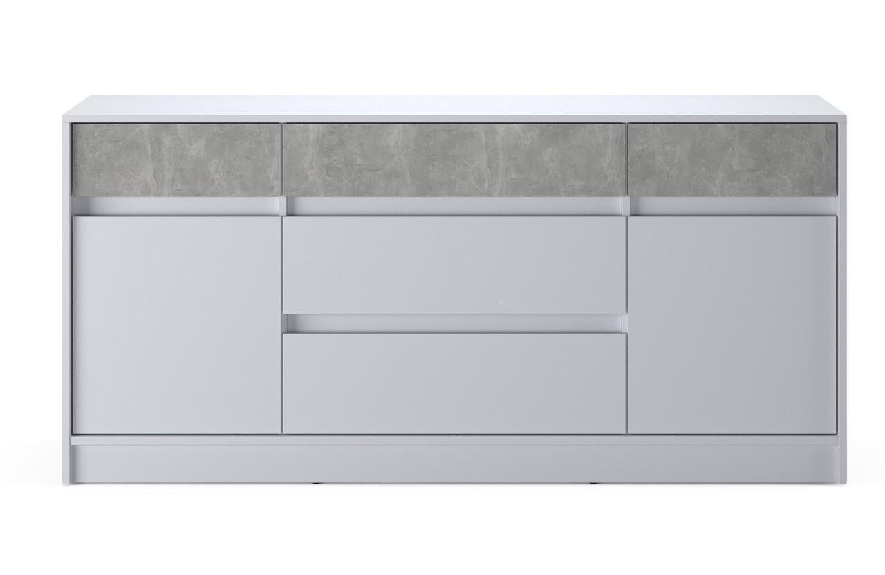 Комод Эверест Стайл-1600 1602х390х754 мм Белый/Бетон (ЕВ20740.04)