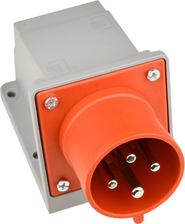 Вилка стационарная полиамид АСКО-УКРЕМ серии UСombi 4P 32A IP 44 (A0080010138)