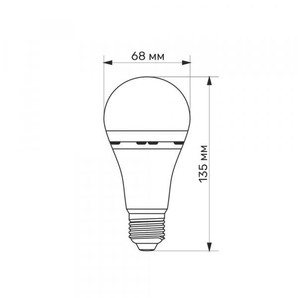 Лампа аккумуляторная Titanum A68 10Вт E27 4000 K TL-EMA68-10274 (27383) - фото 3