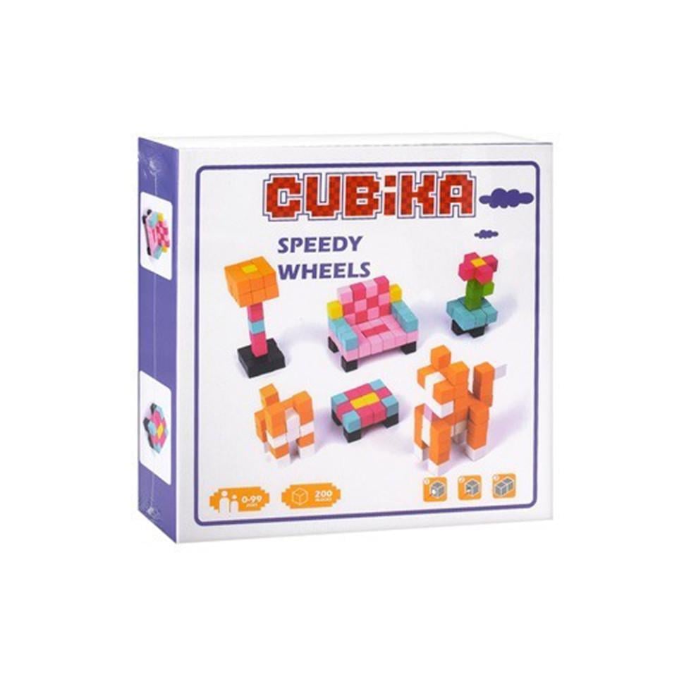 Дитяча мозаїка дерев'яна MD 1776 кубики/наклейки 200 дет. Violet (RLT46154)