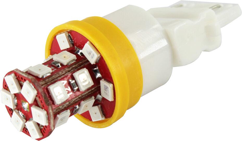 Лампочка FUTURA без цоколя LED T20 P27/7W SMD 24 диоды 12V W2.5x16q Желтый (74915)