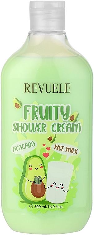 Крем для душа Revuele Fruity Shower Cream Авокадо и Рисовое молочко 500 мл (2565214944)