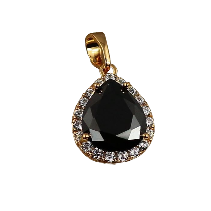 Кулон Xuping Jewelry капля с черным фианитом в ободке 1,7 см Золотистый (2629124683) Кулон Xuping Jewelry капля с черным фианитом в ободке 1,7 см Золотистый (2629124683)