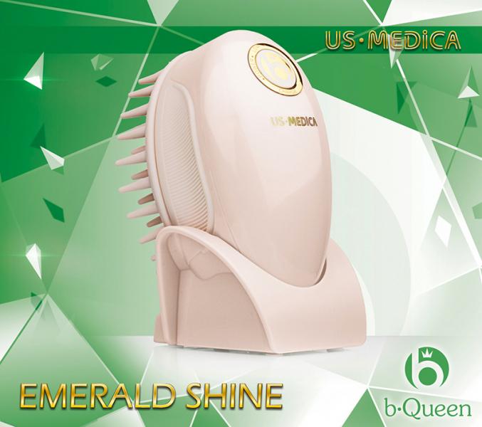 Прибор для массажа головы US MEDICA Emerald Shine Розовый (US0538) - фото 3