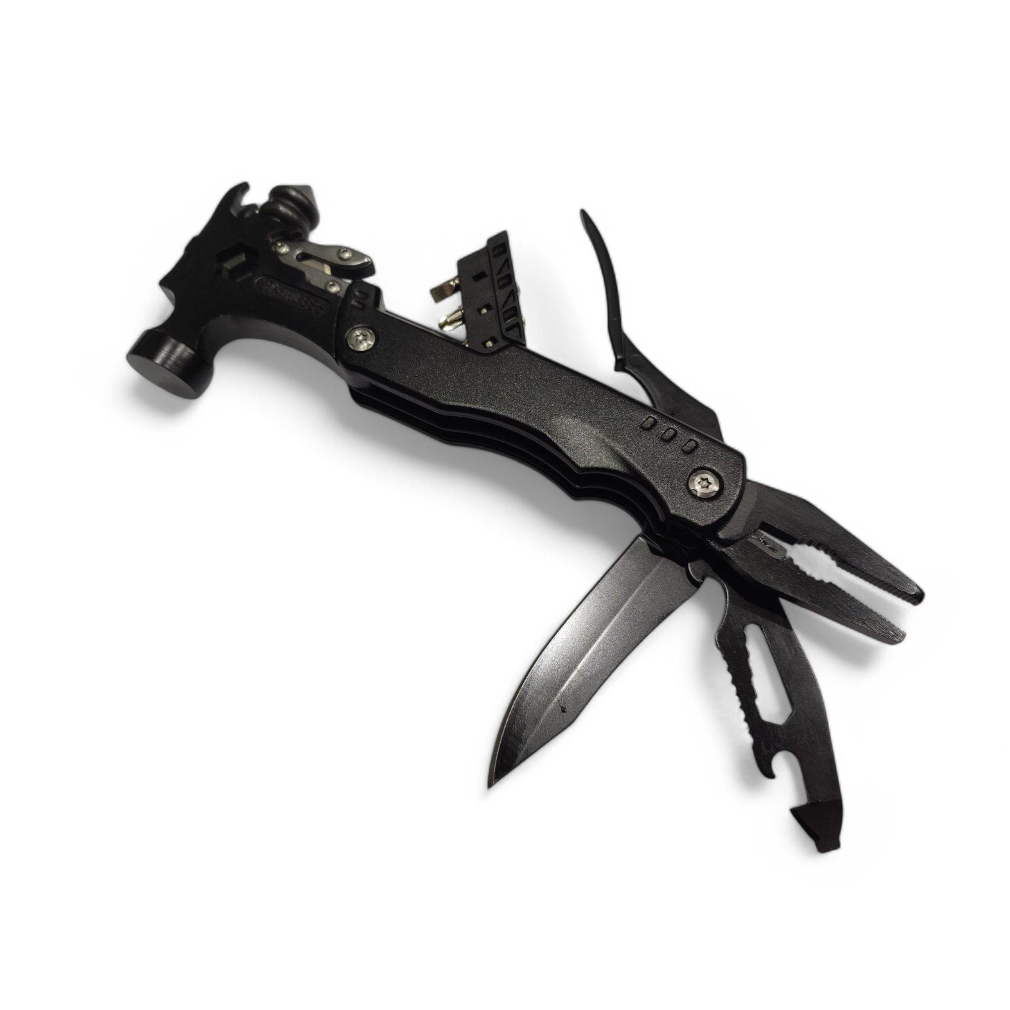 Мультитул-молоток Traveler Hammer 16в1 с набором бит в чехле Black (25661232)